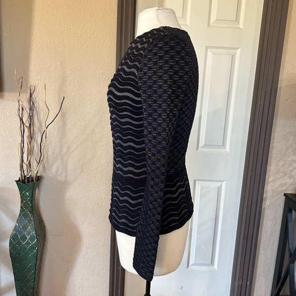 Tory Burch Lorex Wool Navy Blue Sweater - Picture 6 of 11
